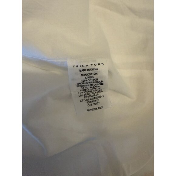 NWT Trina Turk Enjoy Dress White Cotton Sz S $398 [jb] - Picture 5 of 7